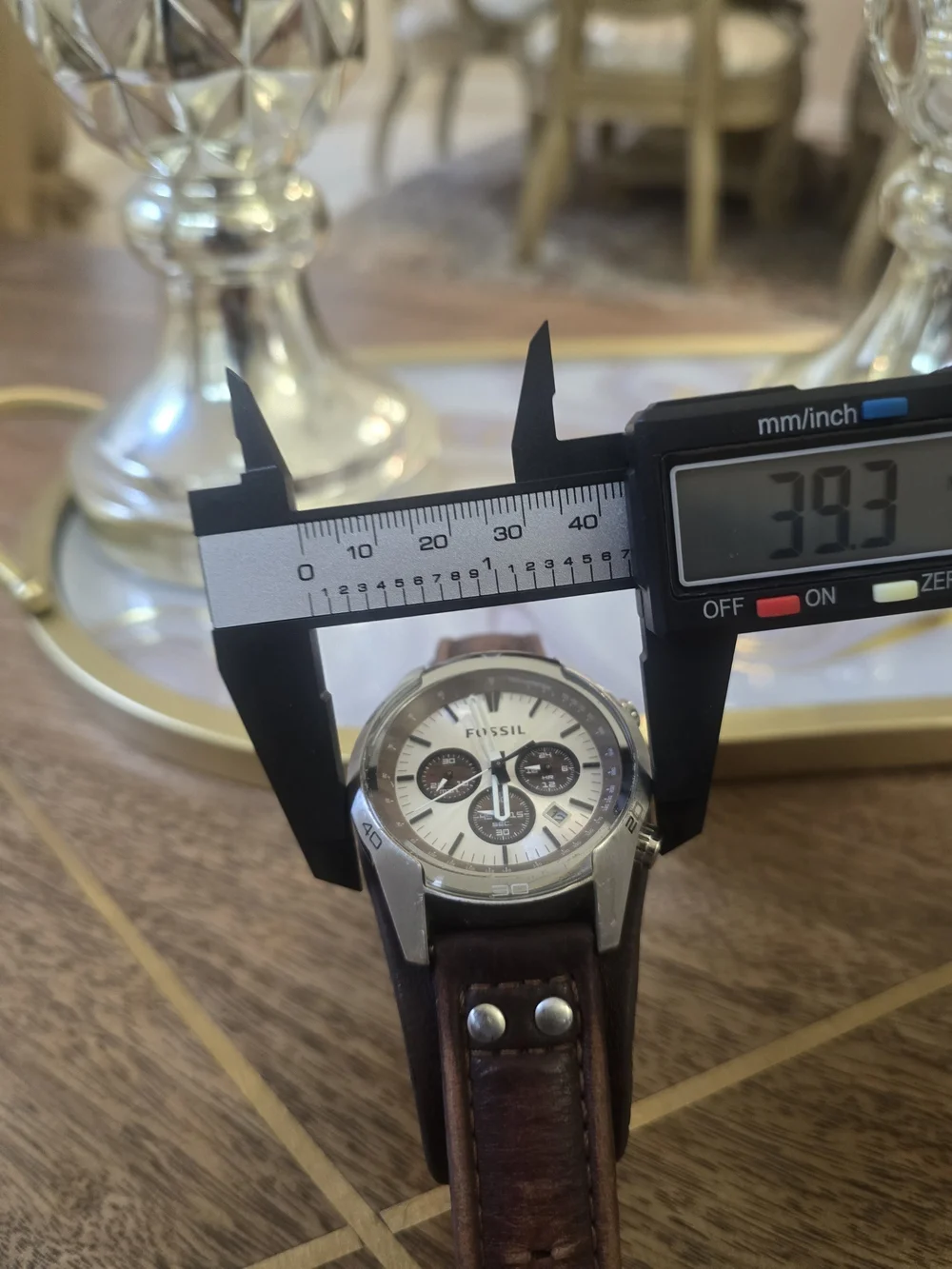 Fossil Men's Brown Leather Chronograph Watch